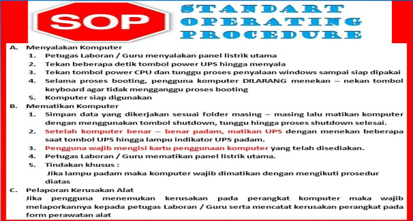 Standart Operating Procedure (SOP) Manajemen Perkantoran