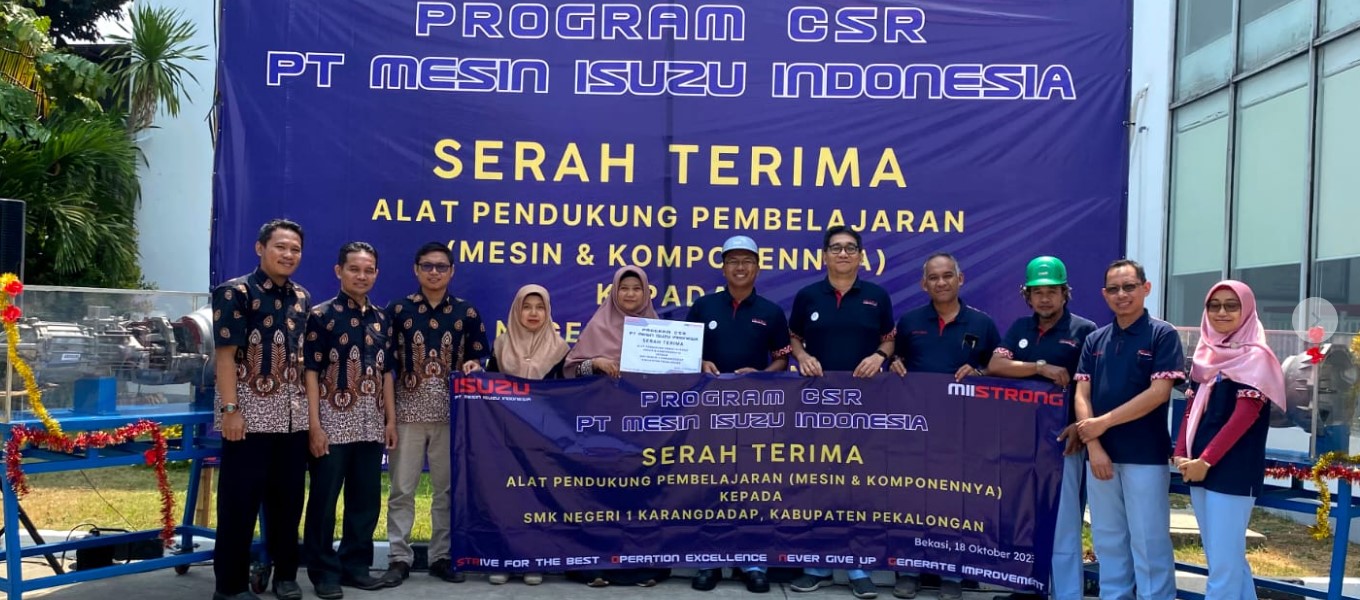 PT Mesin Isuzu Indonesia Hibahkan Engine Untuk SMK Negeri 1 Karangdadap